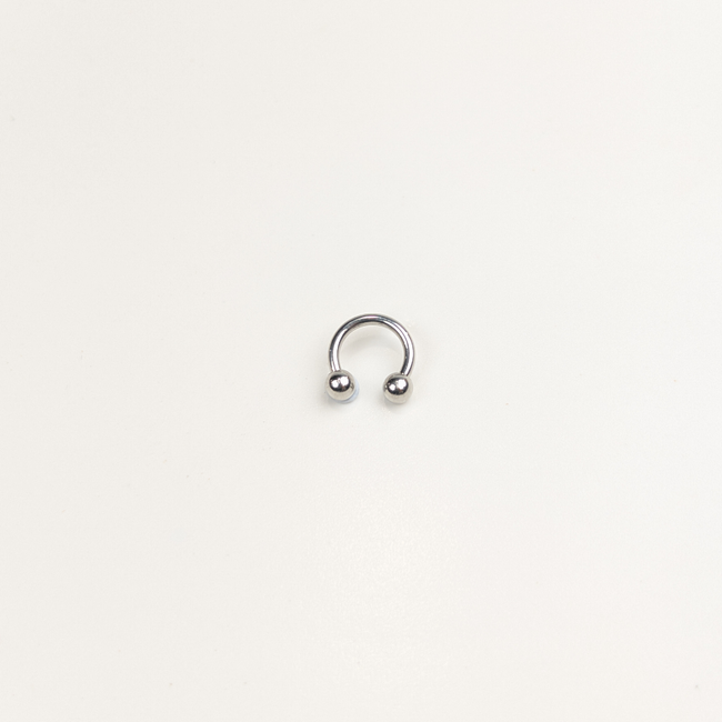 Stainless Steel Horseshoe Hoop - 9mm