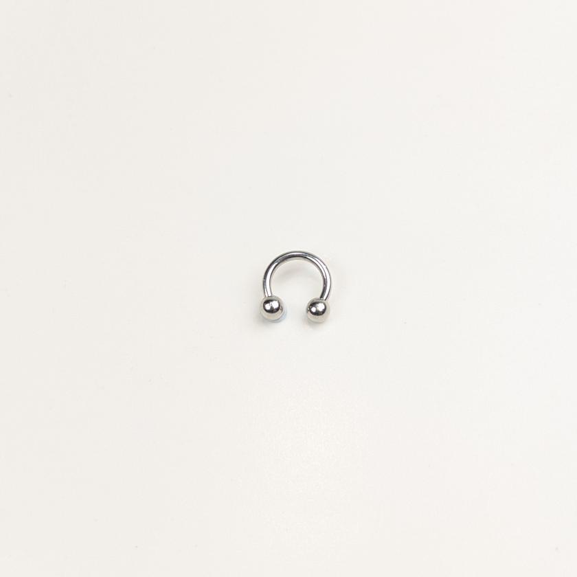 Stainless Steel Horseshoe Hoop - 9mm