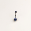 Stainless Steel Double Jewel Naval Piercing Bar - Large