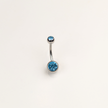 Stainless Steel Double Jewel Naval Piercing Bar - Large
