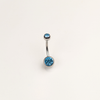 Stainless Steel Double Jewel Naval Piercing Bar - Large