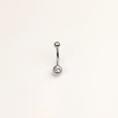 Stainless Steel Double Jewel Naval Piercing Bar - Small
