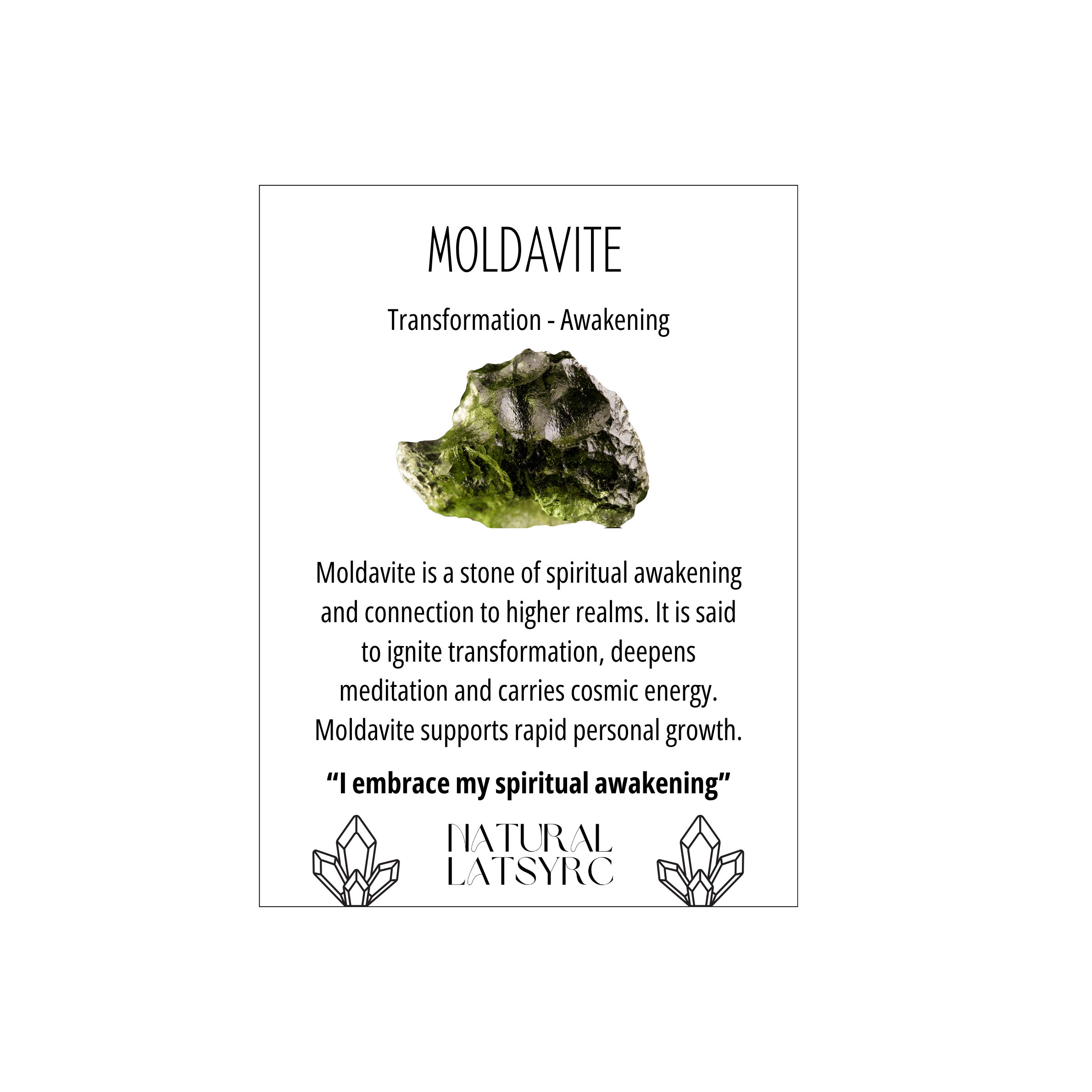 925 Sterling Silver Moldavite Pendant