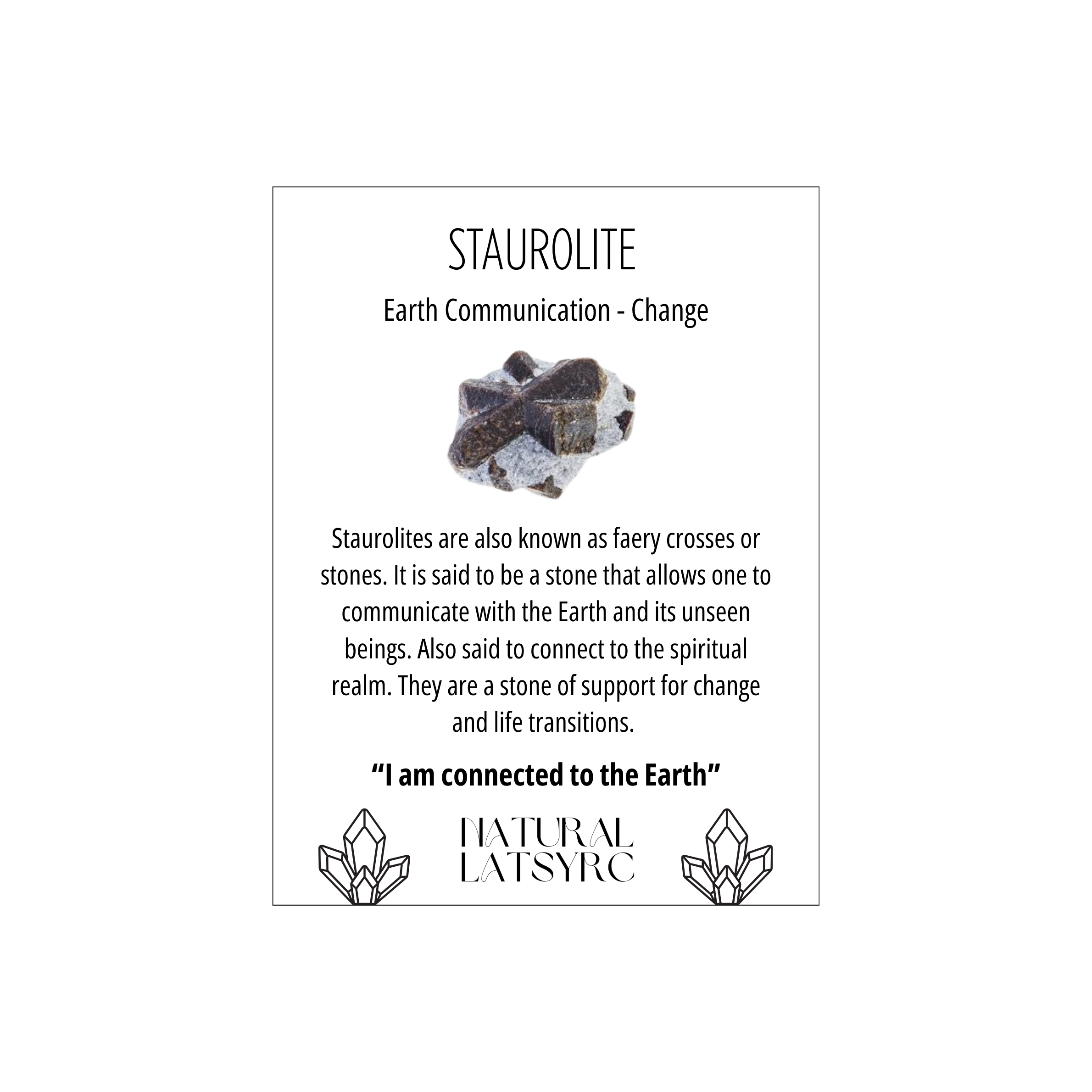 Natural Staurolite Specimen
