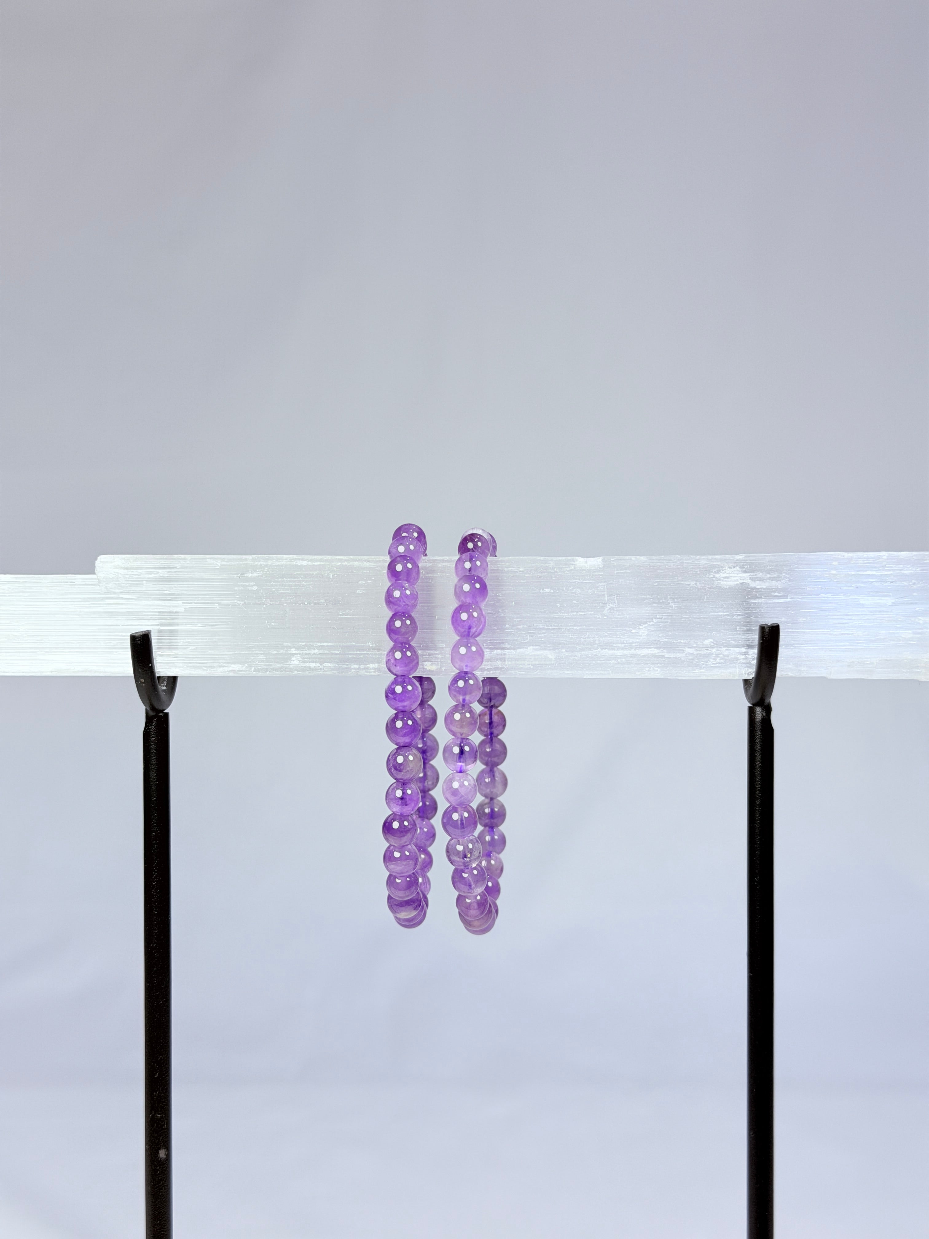 Amethyst Crystal Bracelet Rounded