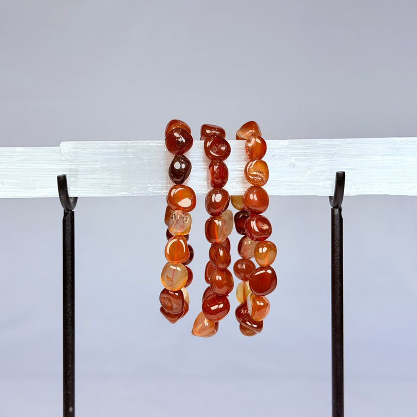 Carnelian Crystal Bracelet Rounded