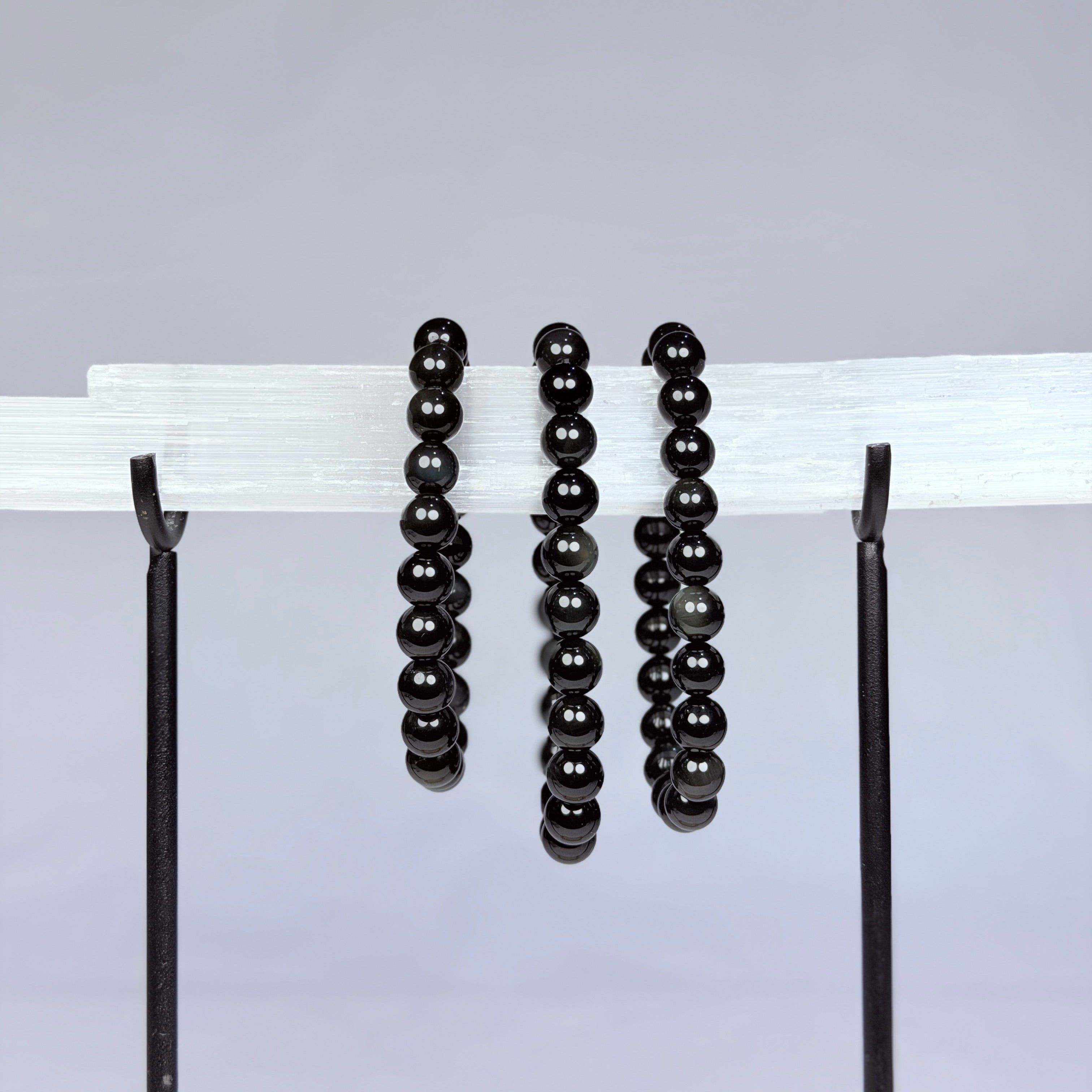 Rainbow Obsidian Crystal Bracelet Rounded