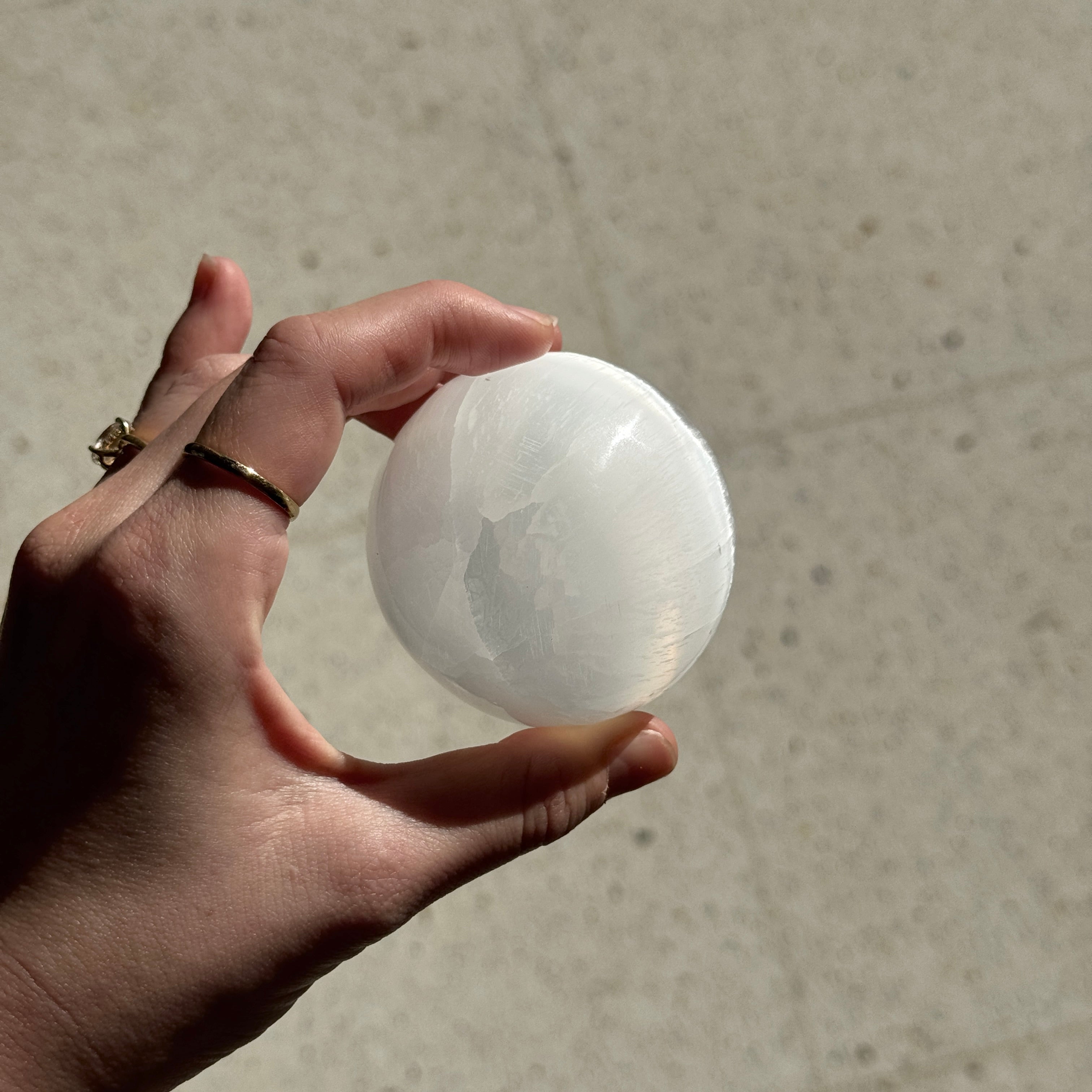 Selenite Sphere Small
