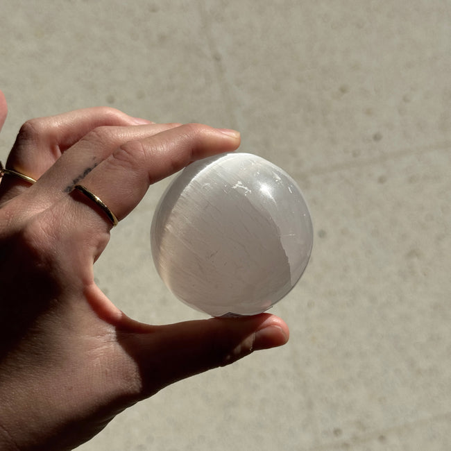 Selenite Sphere Small