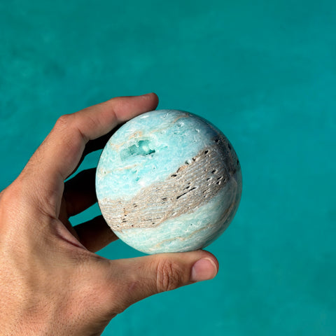 Hemimorphite Sphere