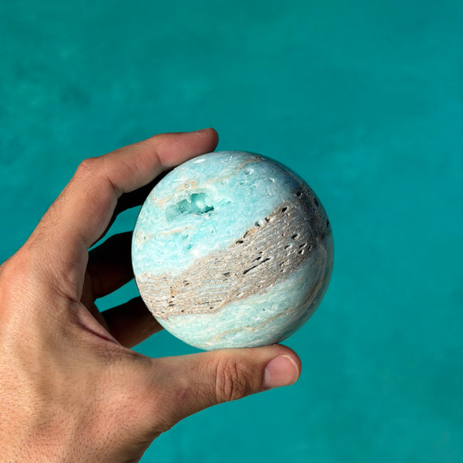 Hemimorphite Sphere