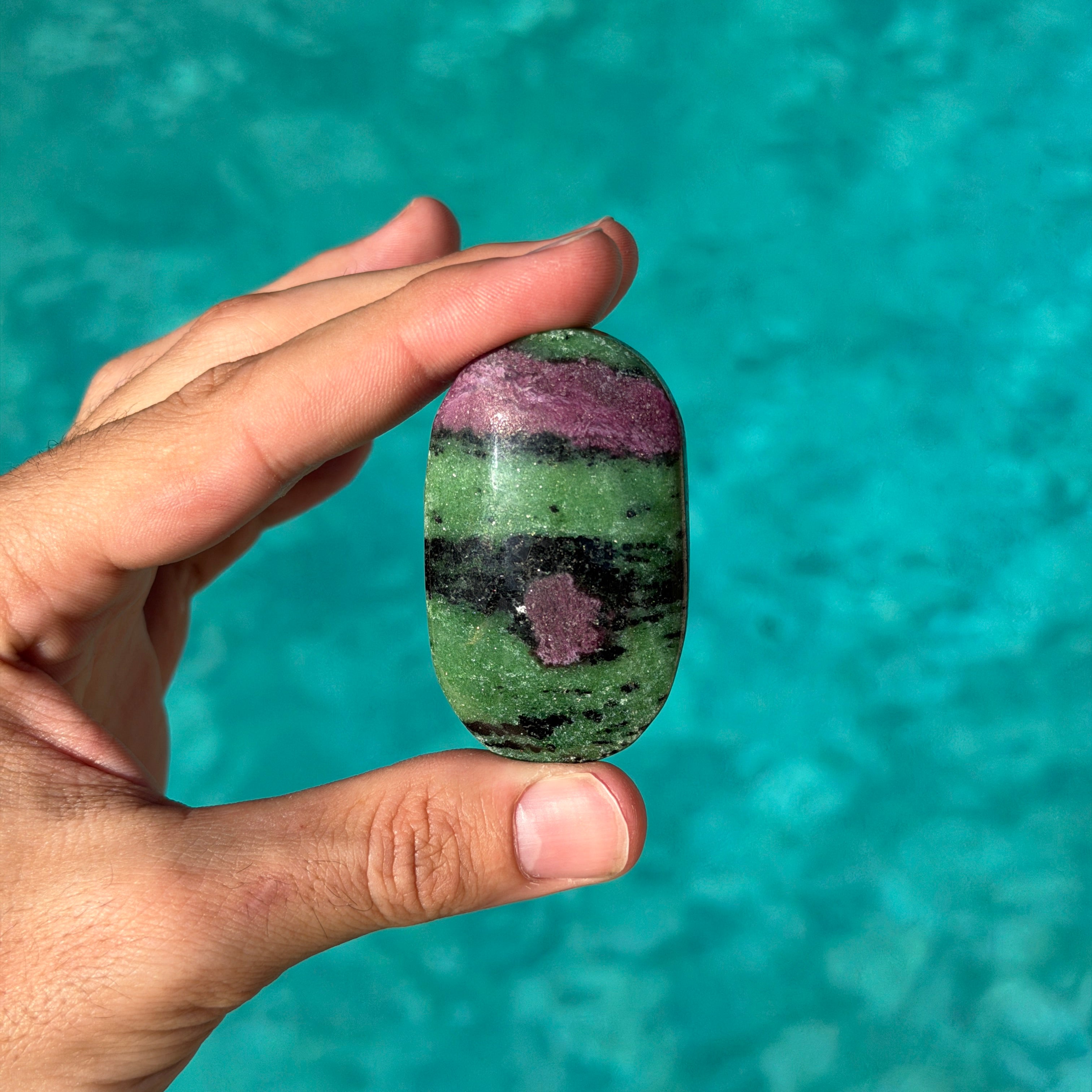 Ruby In Zoisite Palm Stone