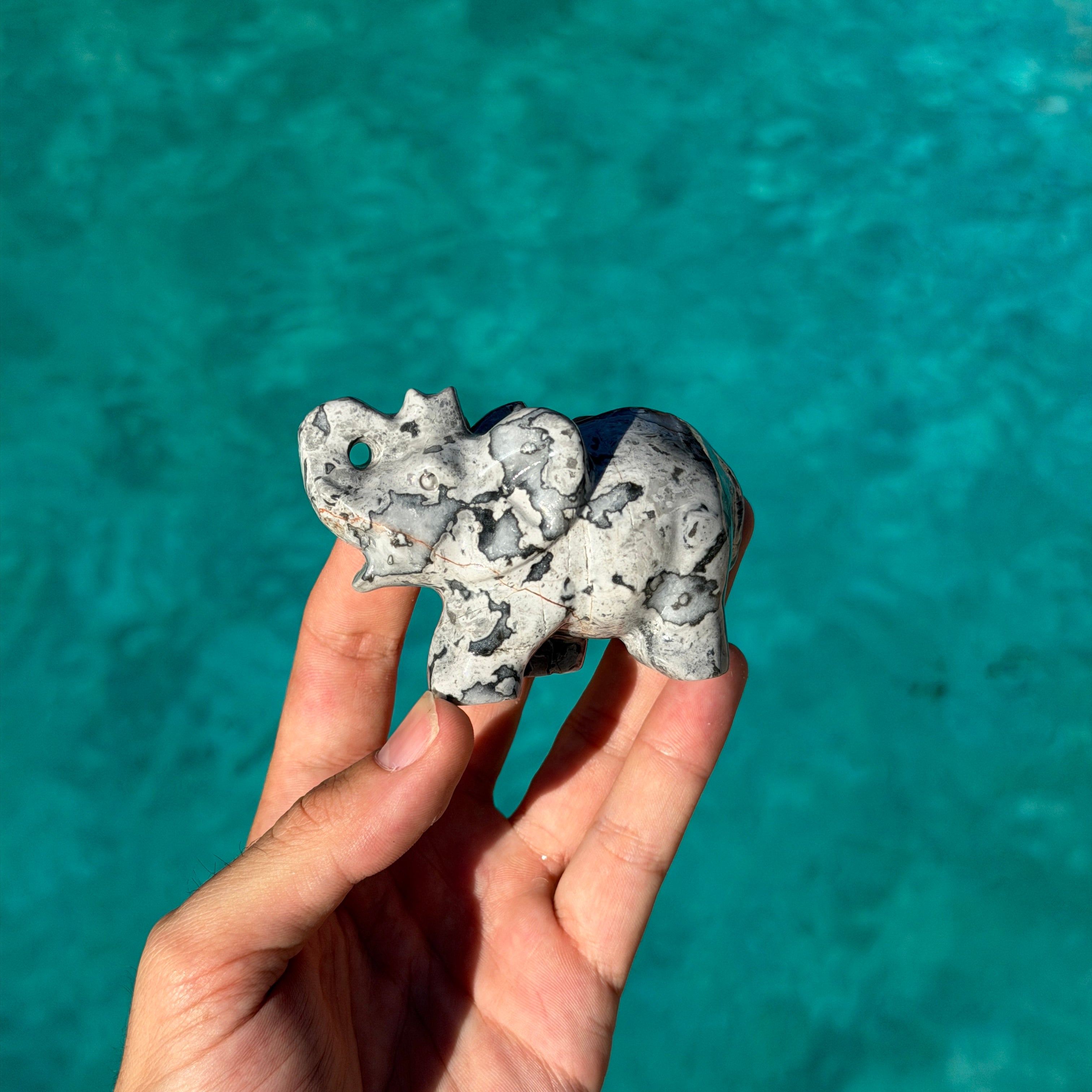 Picaso Jasper Elephant Carving