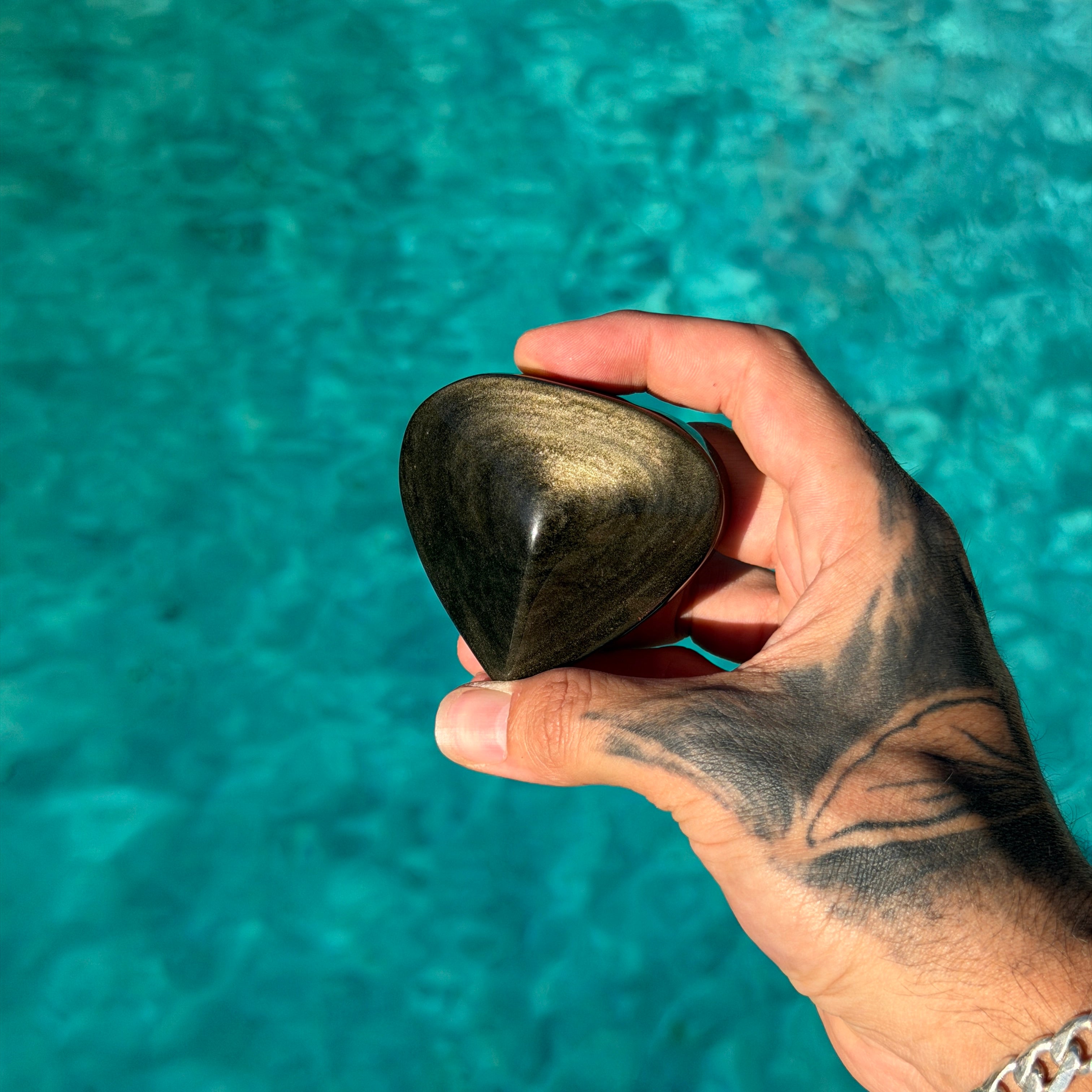 Gold sheen Obsidian Freeform