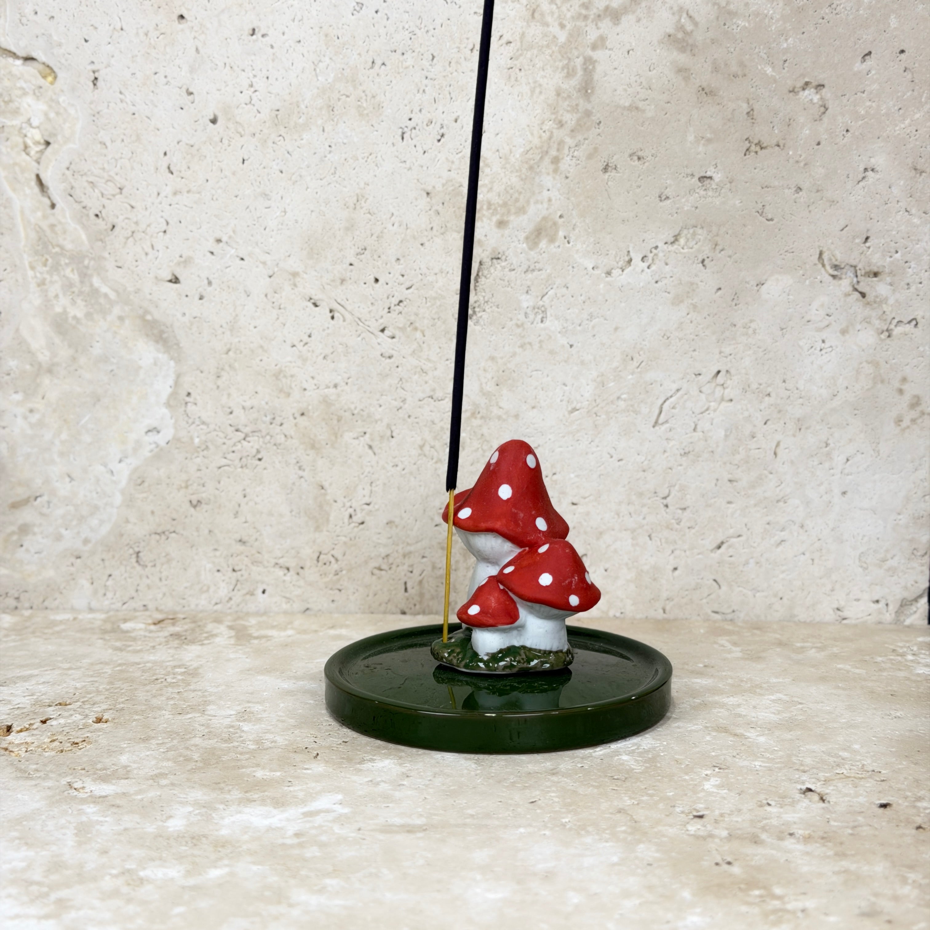 Ceramic Mushroom Incense Burner