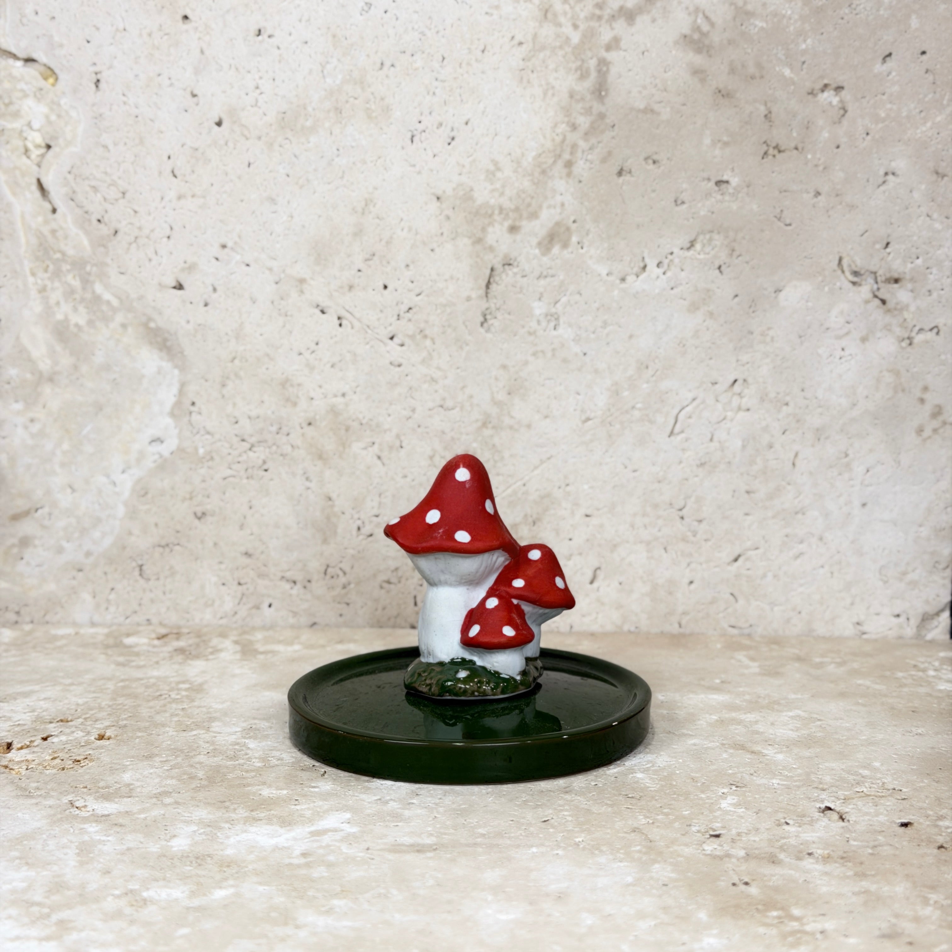 Ceramic Mushroom Incense Burner