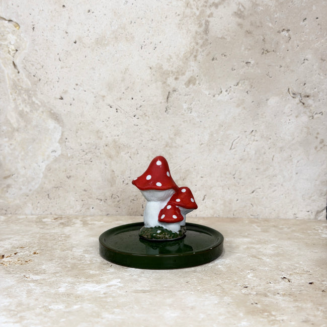 Ceramic Mushroom Incense Burner