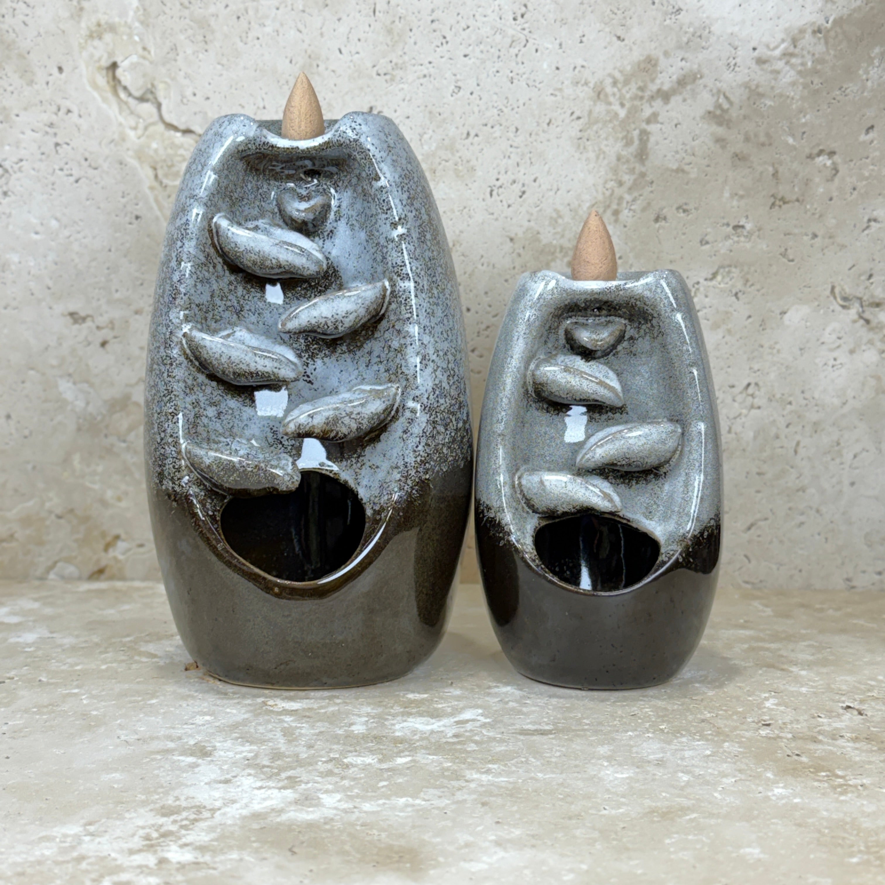 White Incense Waterfall Tower Backflow Burner