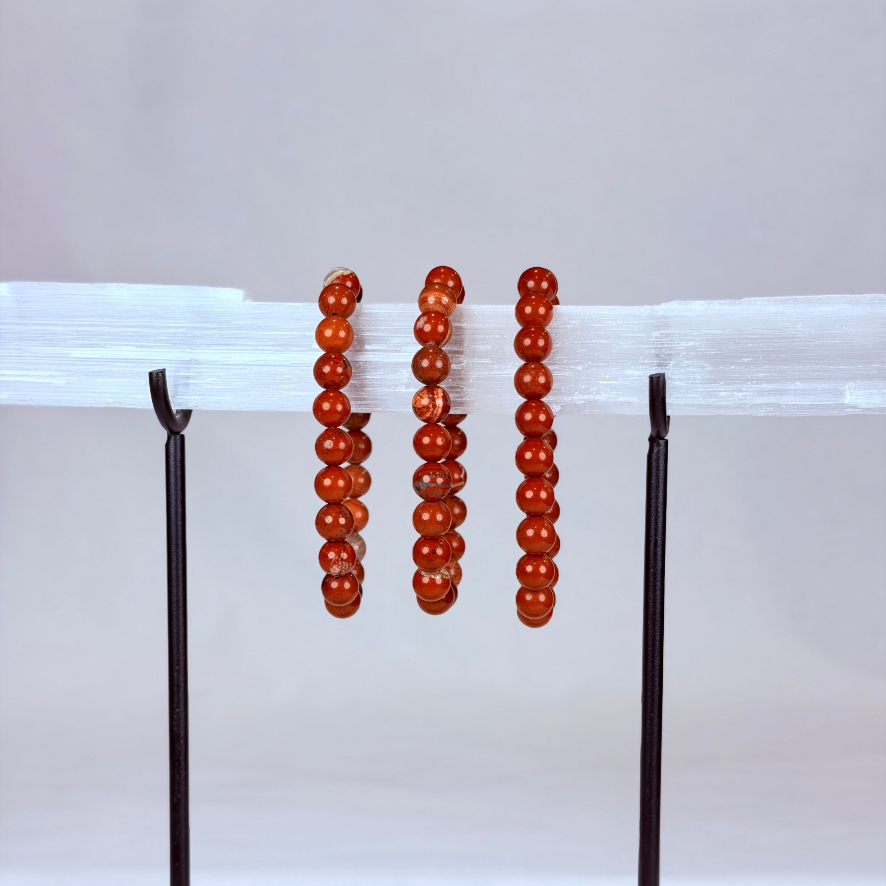 Red Jasper Crystal Bracelet Rounded