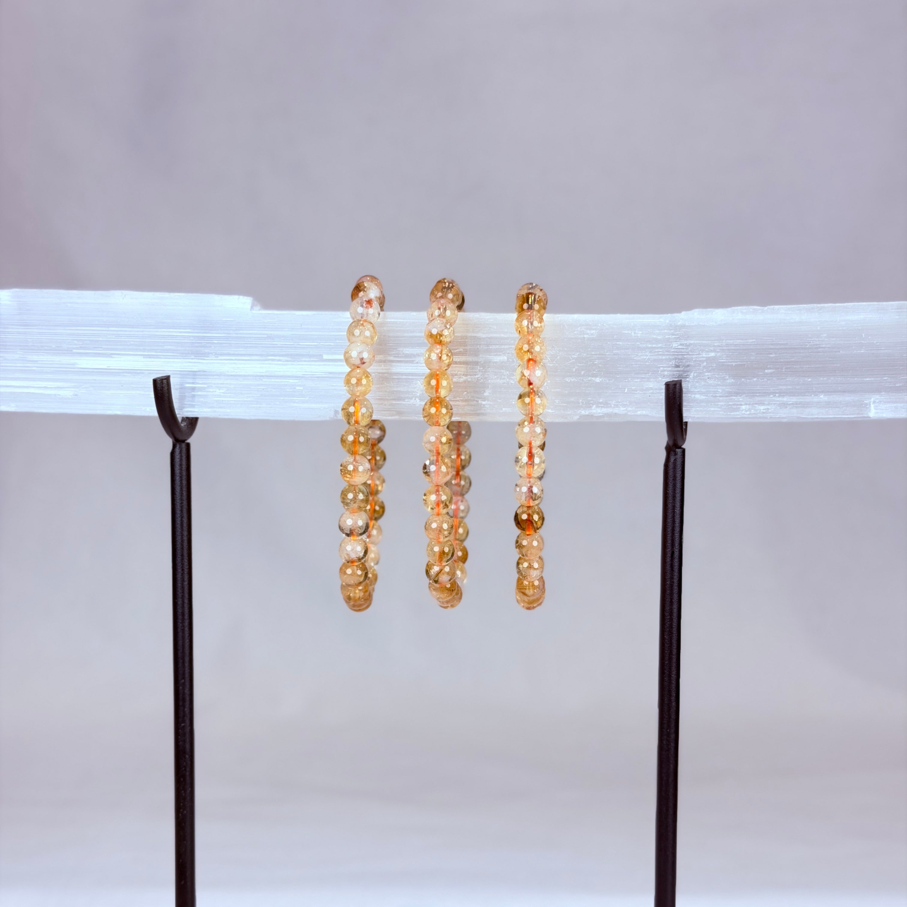Citrine Crystal Bracelet Rounded