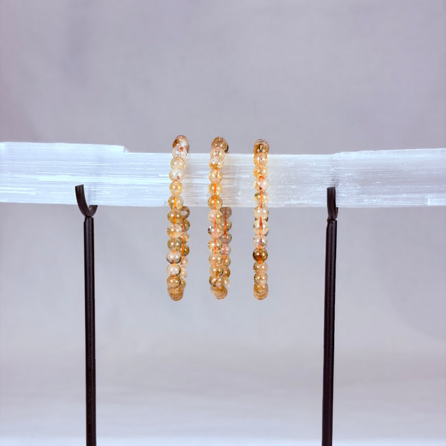 Citrine Crystal Bracelet Rounded