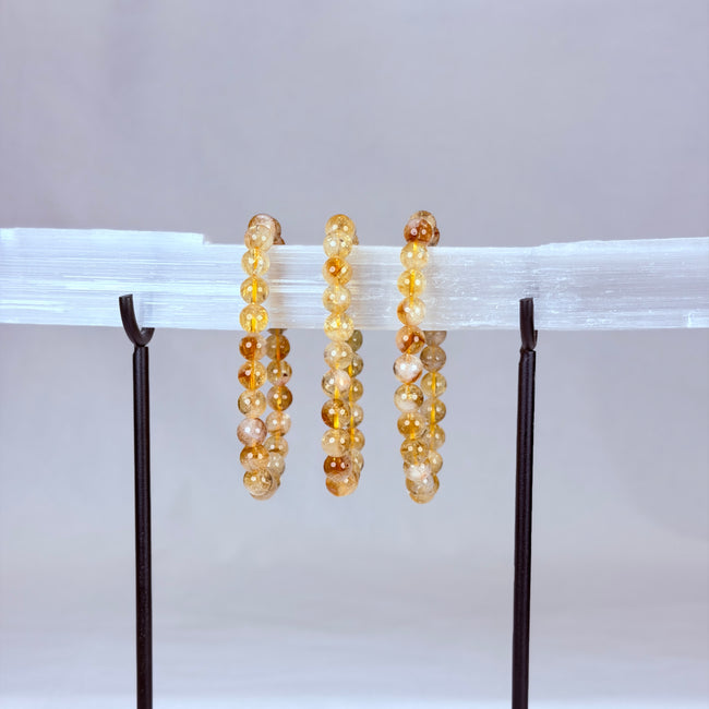 Citrine Crystal Bracelet Rounded