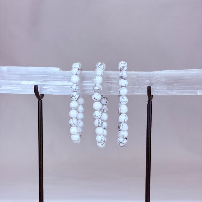 Howlite Crystal Bracelet Rounded