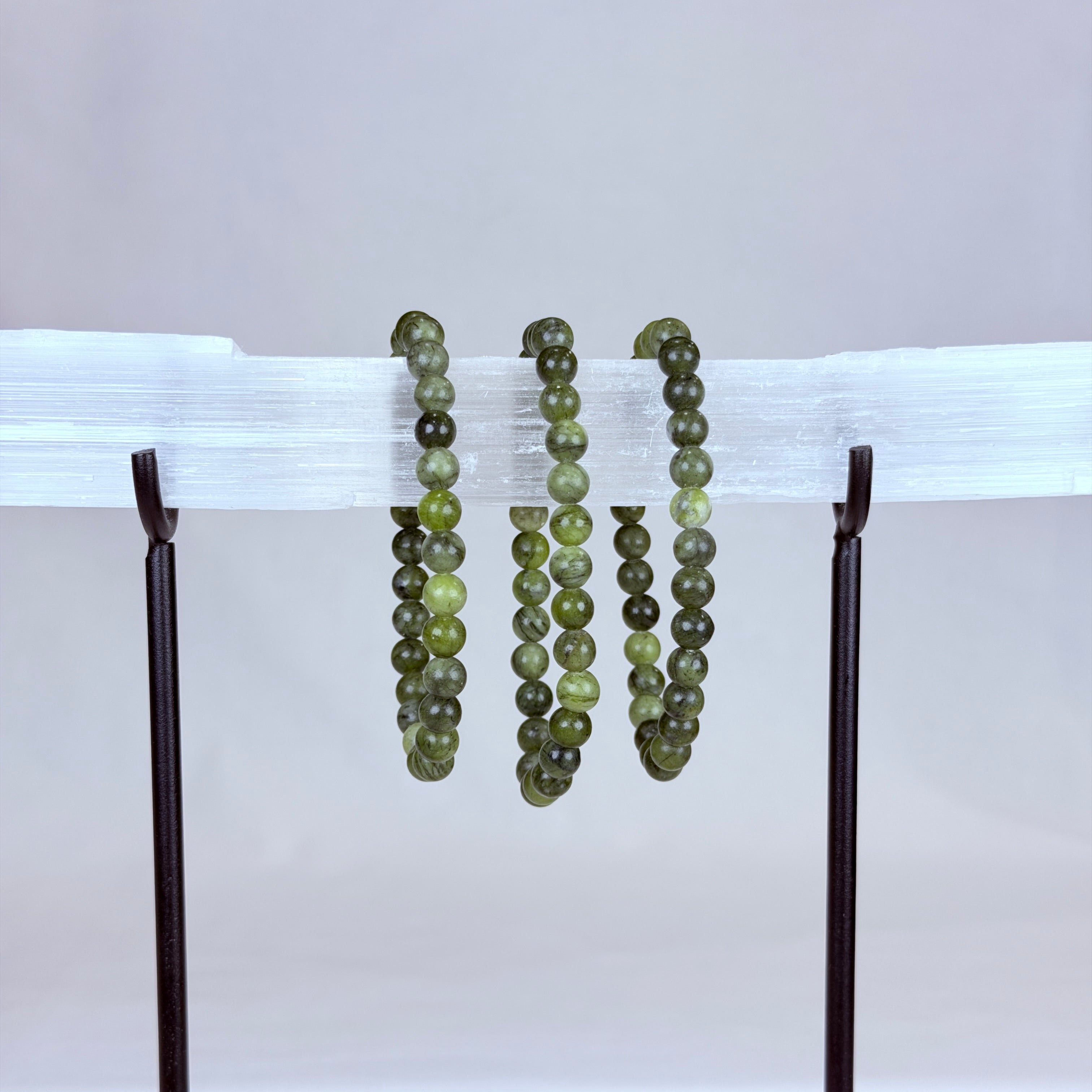 Nephrite Jade Crystal Bracelet Rounded
