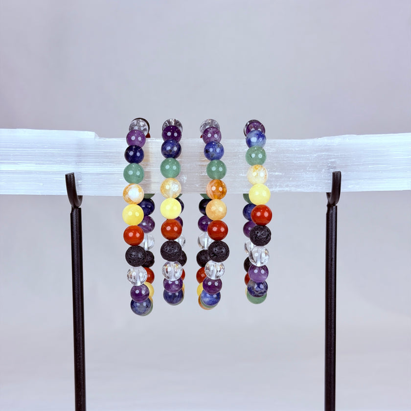 Energy Centre Crystal Bracelet Rounded