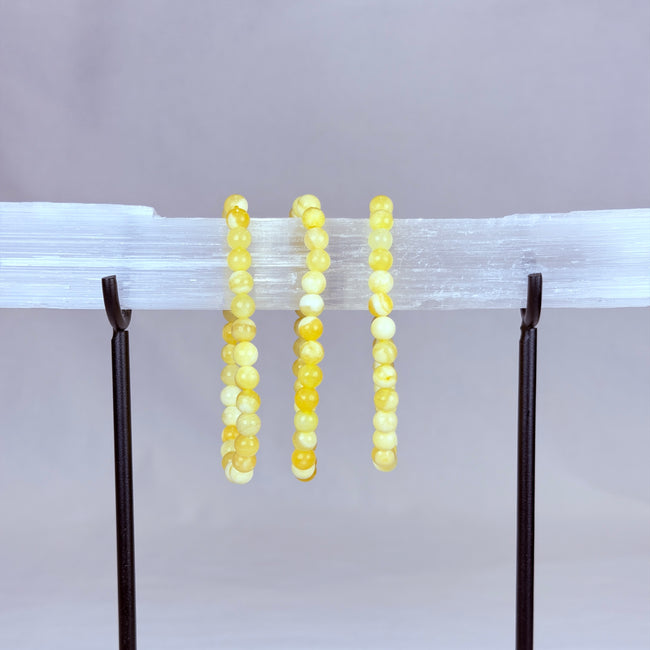 Orange Calcite Crystal Bracelet Rounded