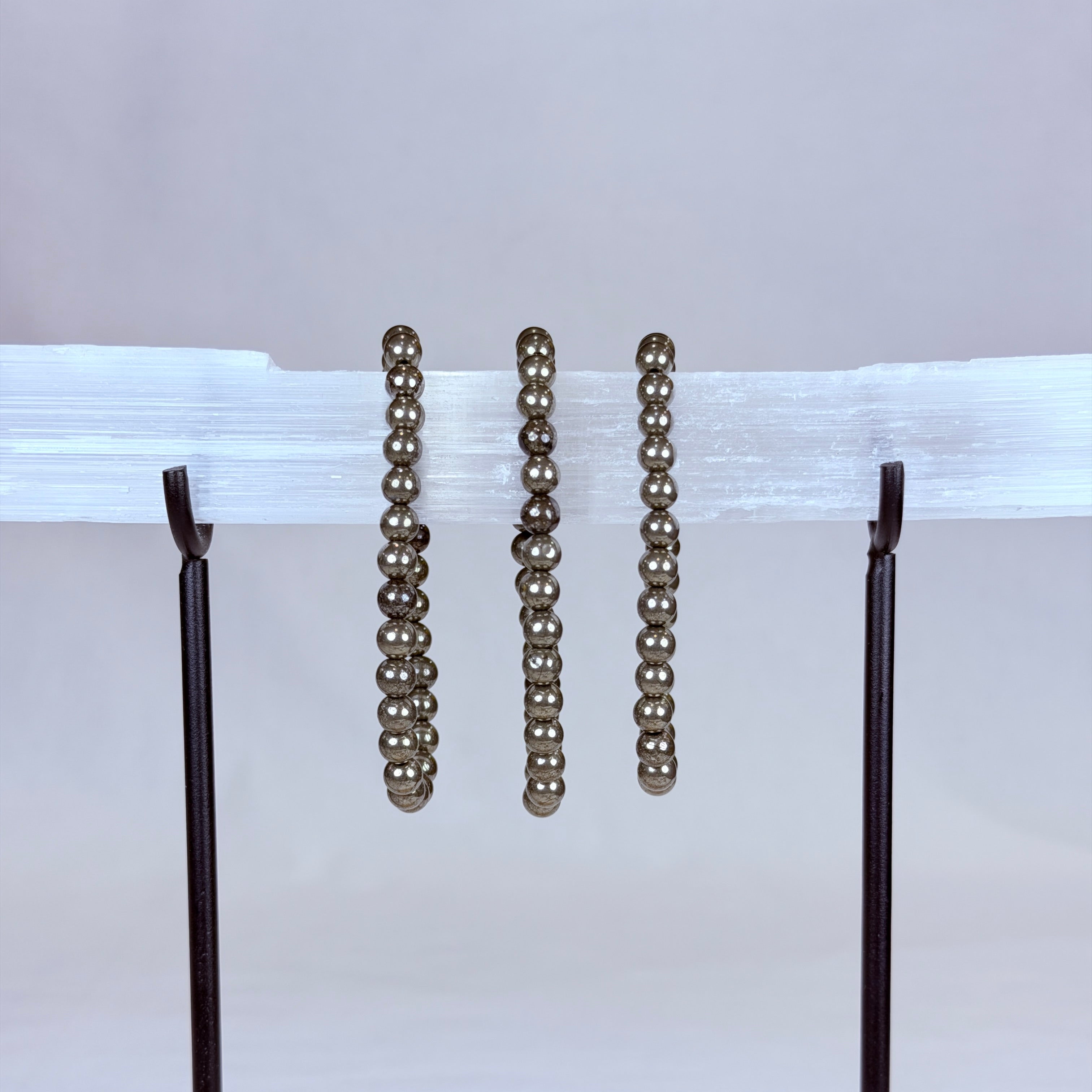 Pyrite Crystal Bracelet Rounded