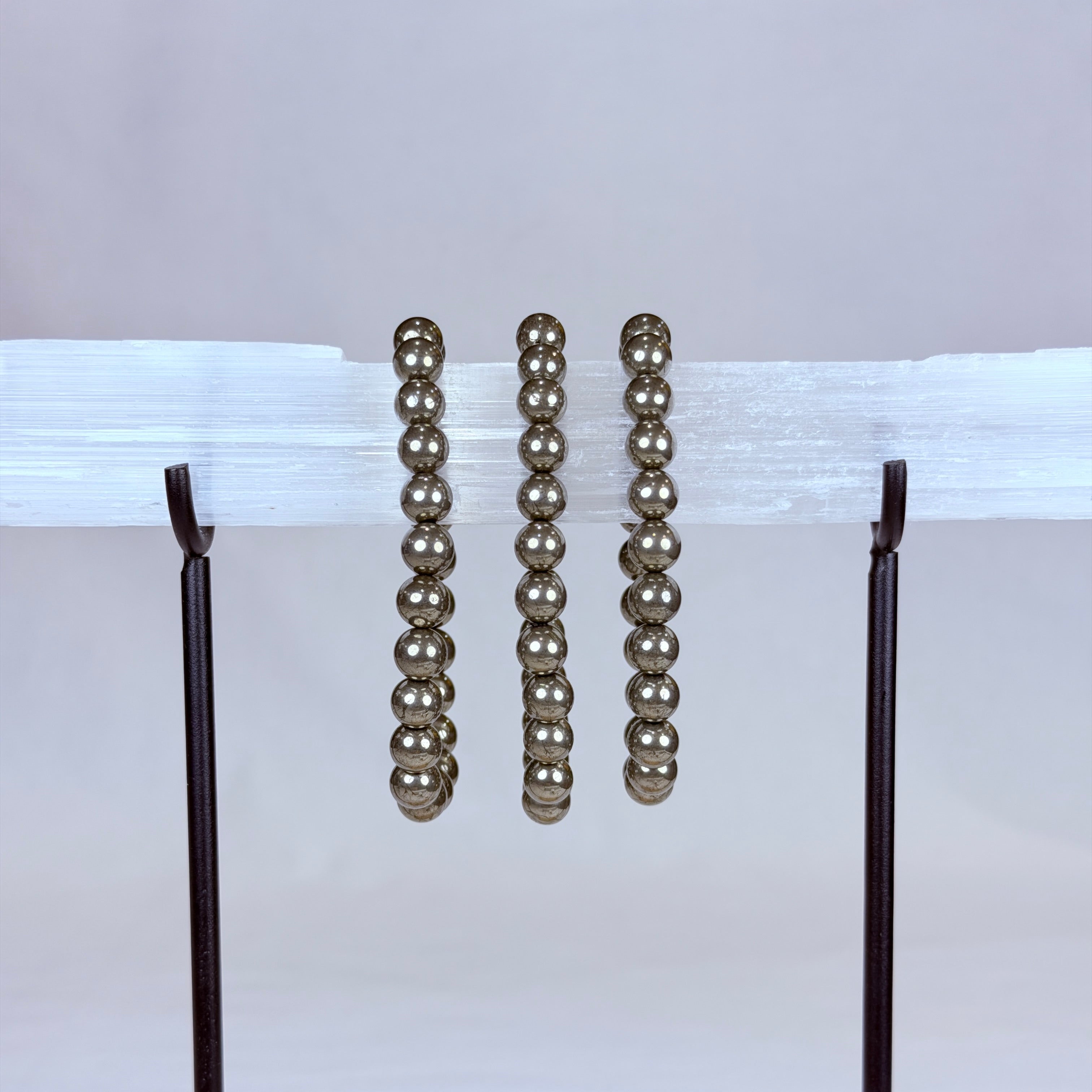 Pyrite Crystal Bracelet Rounded