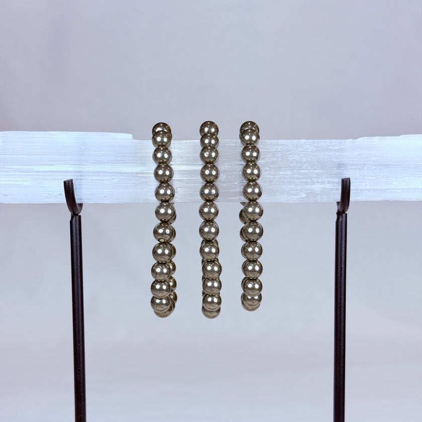 Pyrite Crystal Bracelet Rounded