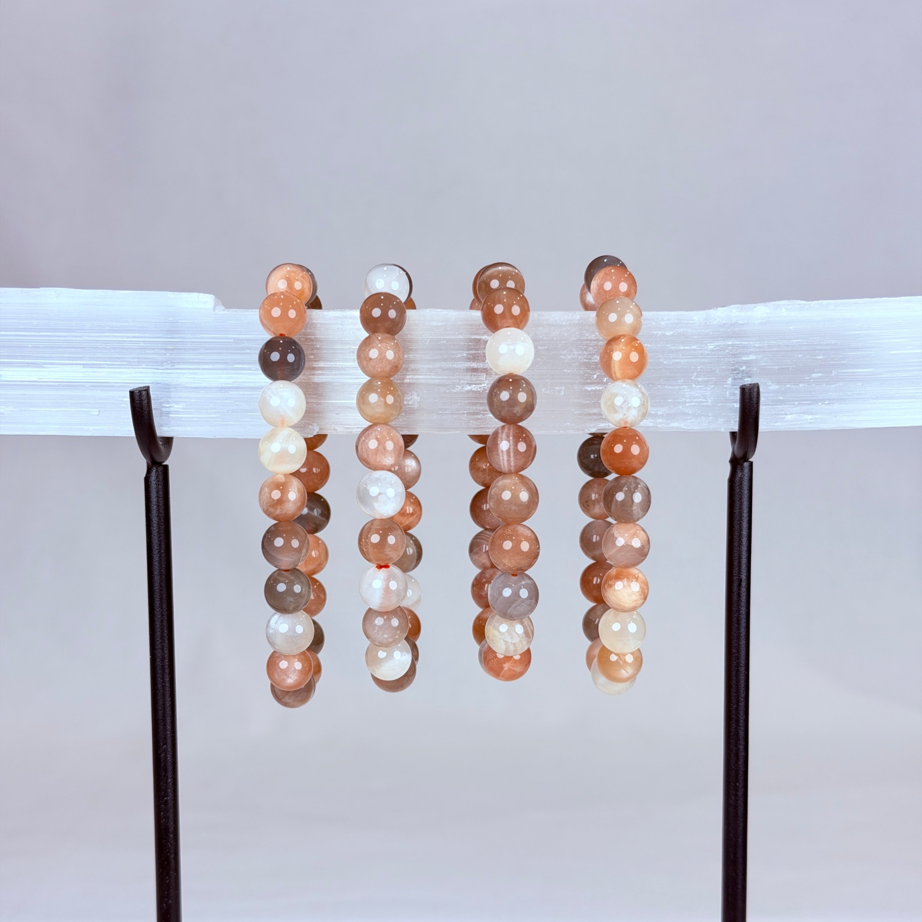 Mixed Moonstone Crystal Bracelet Rounded