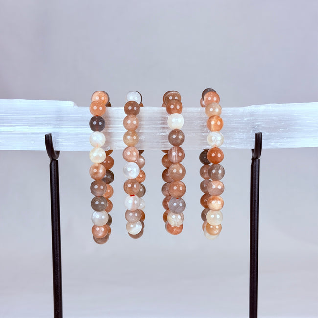 Mixed Moonstone Crystal Bracelet Rounded