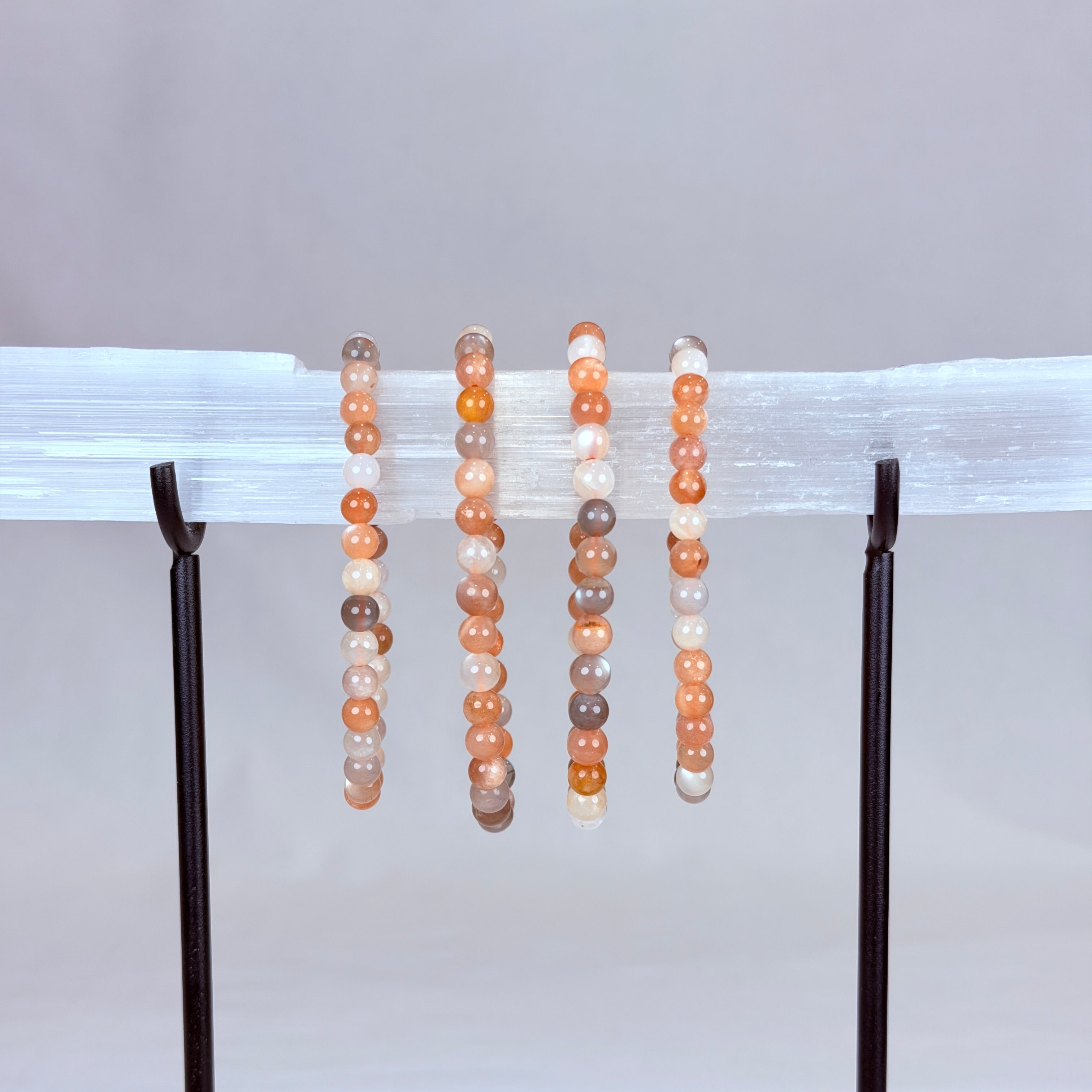 Mixed Moonstone Crystal Bracelet Rounded