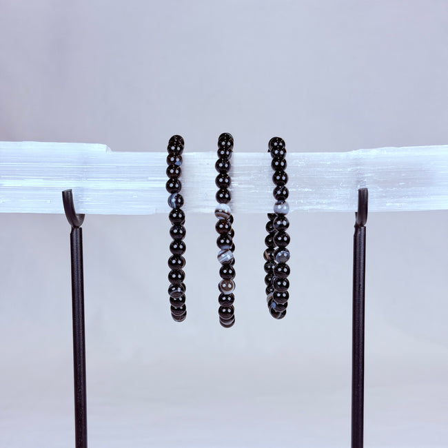 Black Onyx Crystal Bracelet Rounded