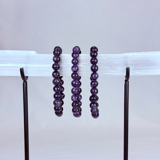 Lepidolite Crystal Bracelet Rounded
