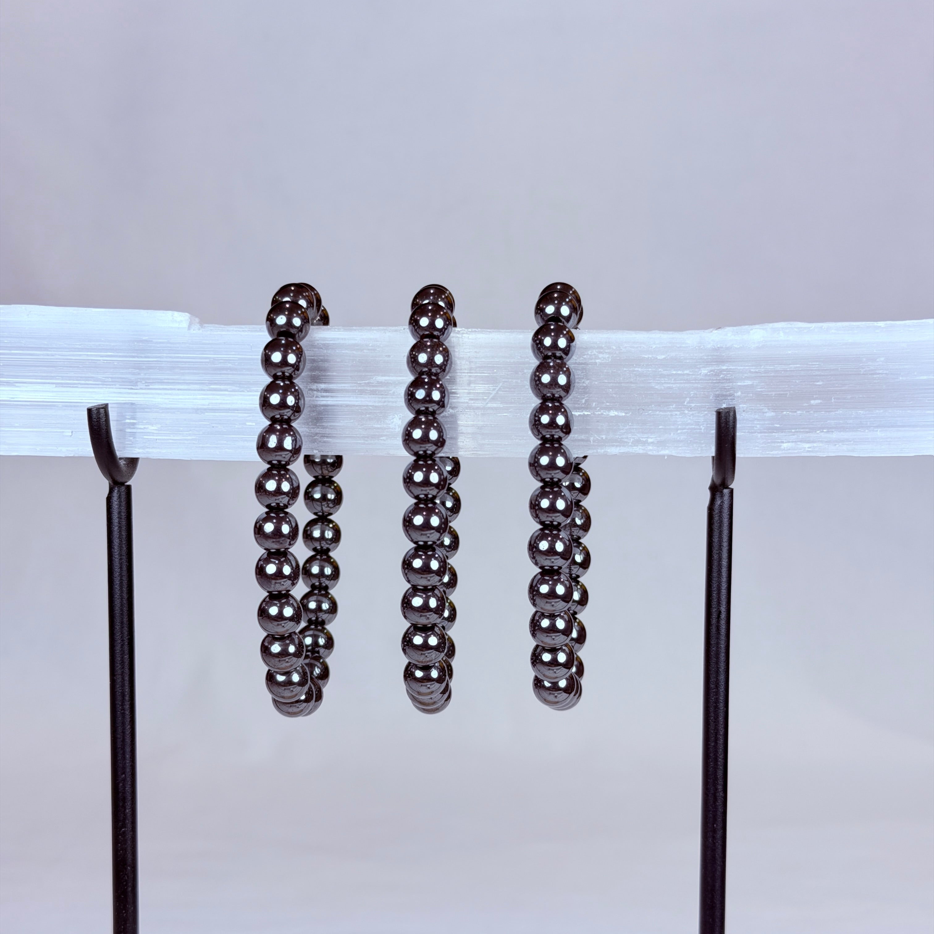 Hematite Crystal Bracelet Rounded