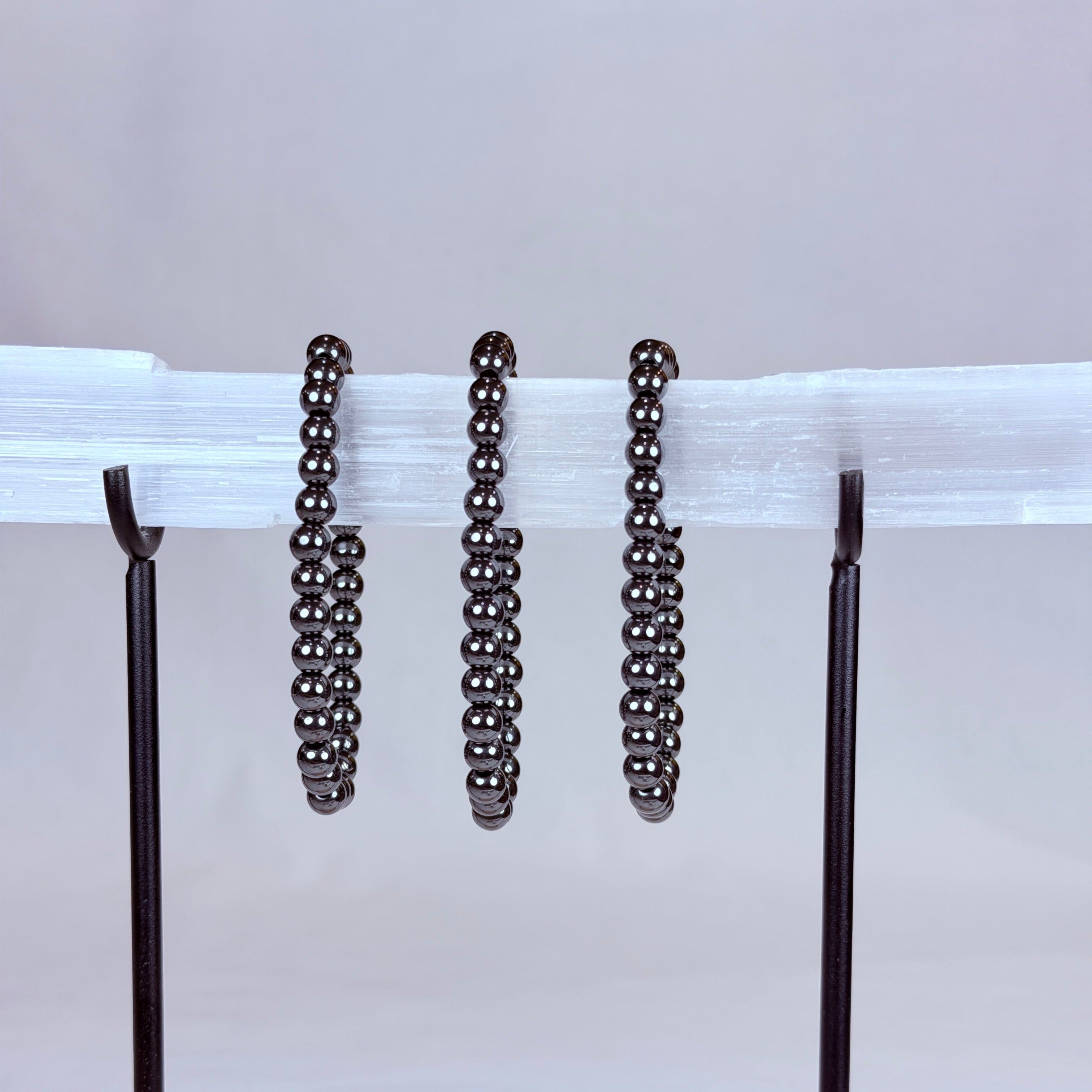 Hematite Crystal Bracelet Rounded