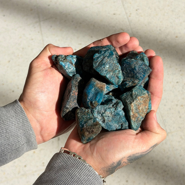 Blue Apatite Rough Stone between 55-75g