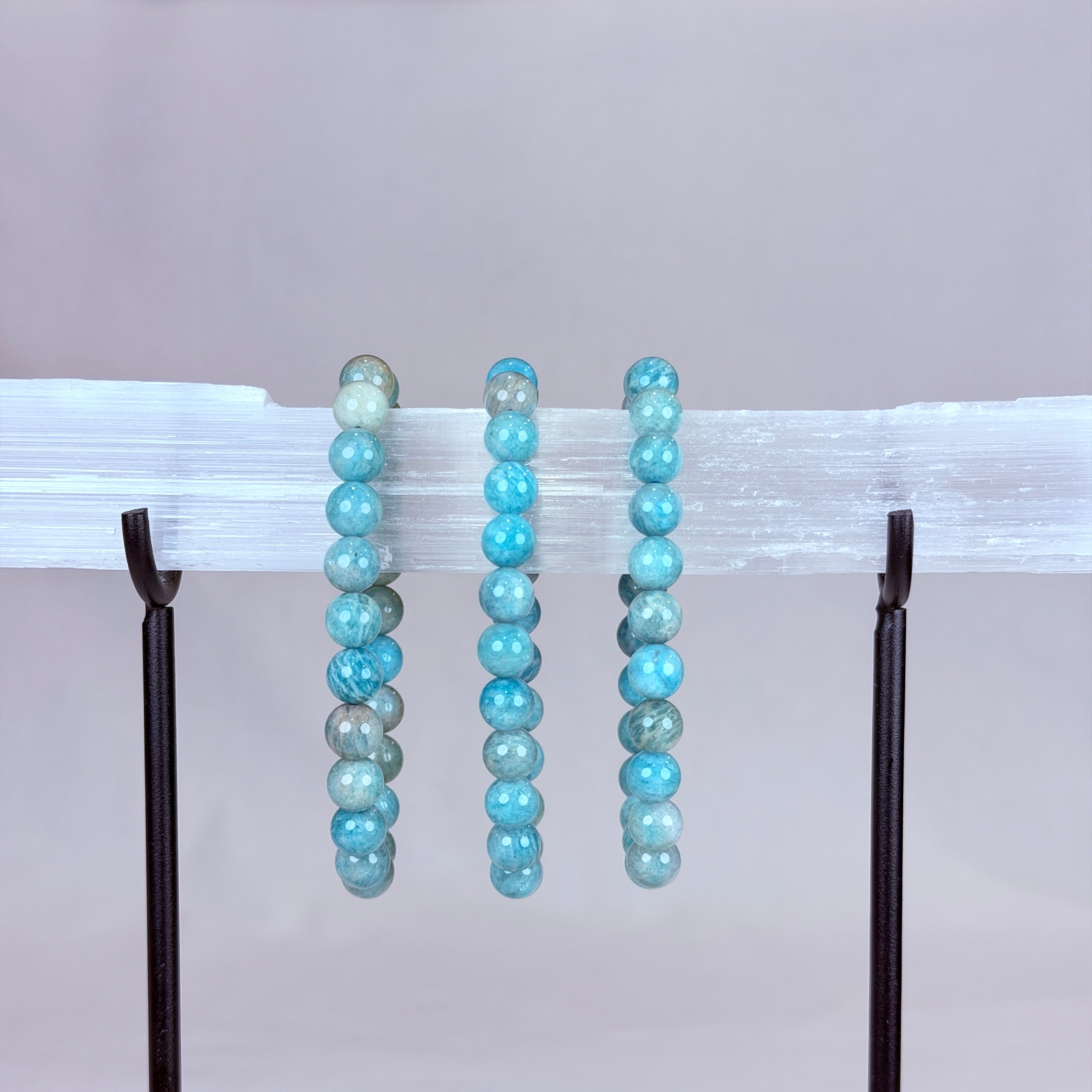 Amazonite Crystal Bracelet Rounded