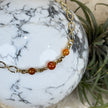 Carnelian Gold Plated Bracelet