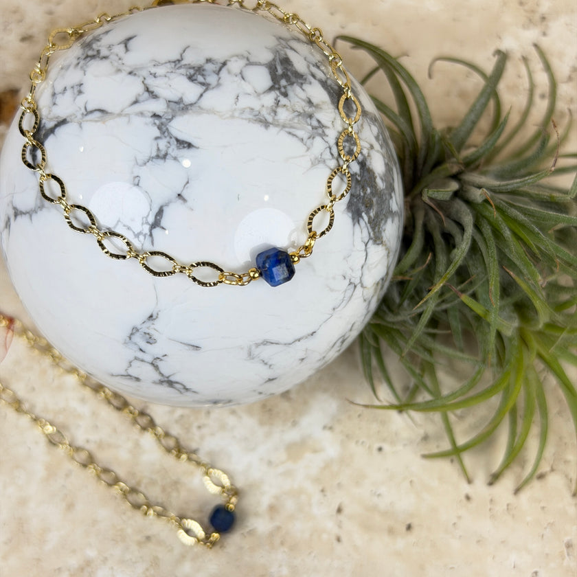 Lapis Lazuli Gold Plated Bracelet
