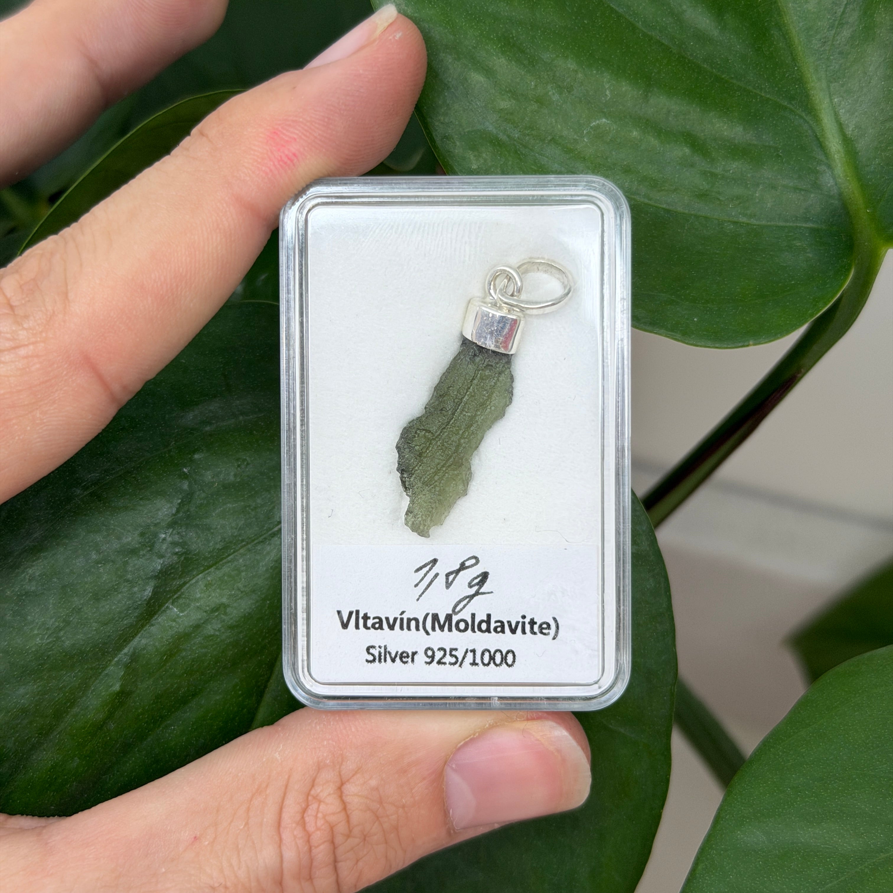 925 Sterling Silver Moldavite Pendant