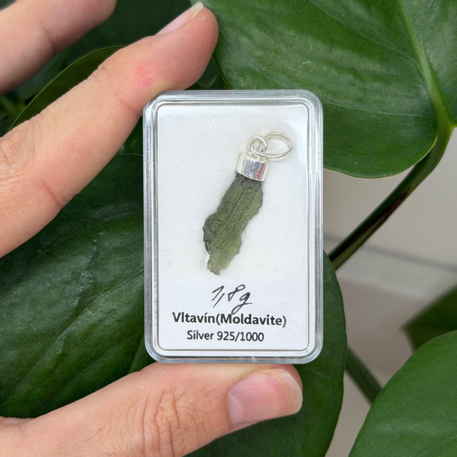 925 Sterling Silver Moldavite Pendant