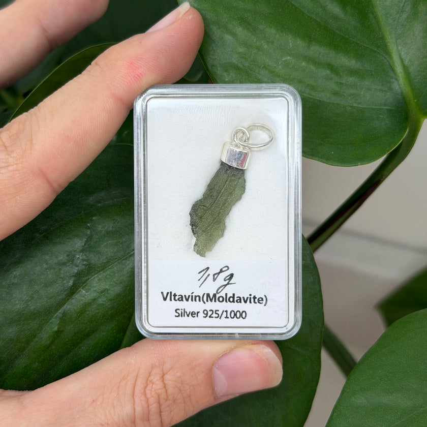 925 Sterling Silver Moldavite Pendant