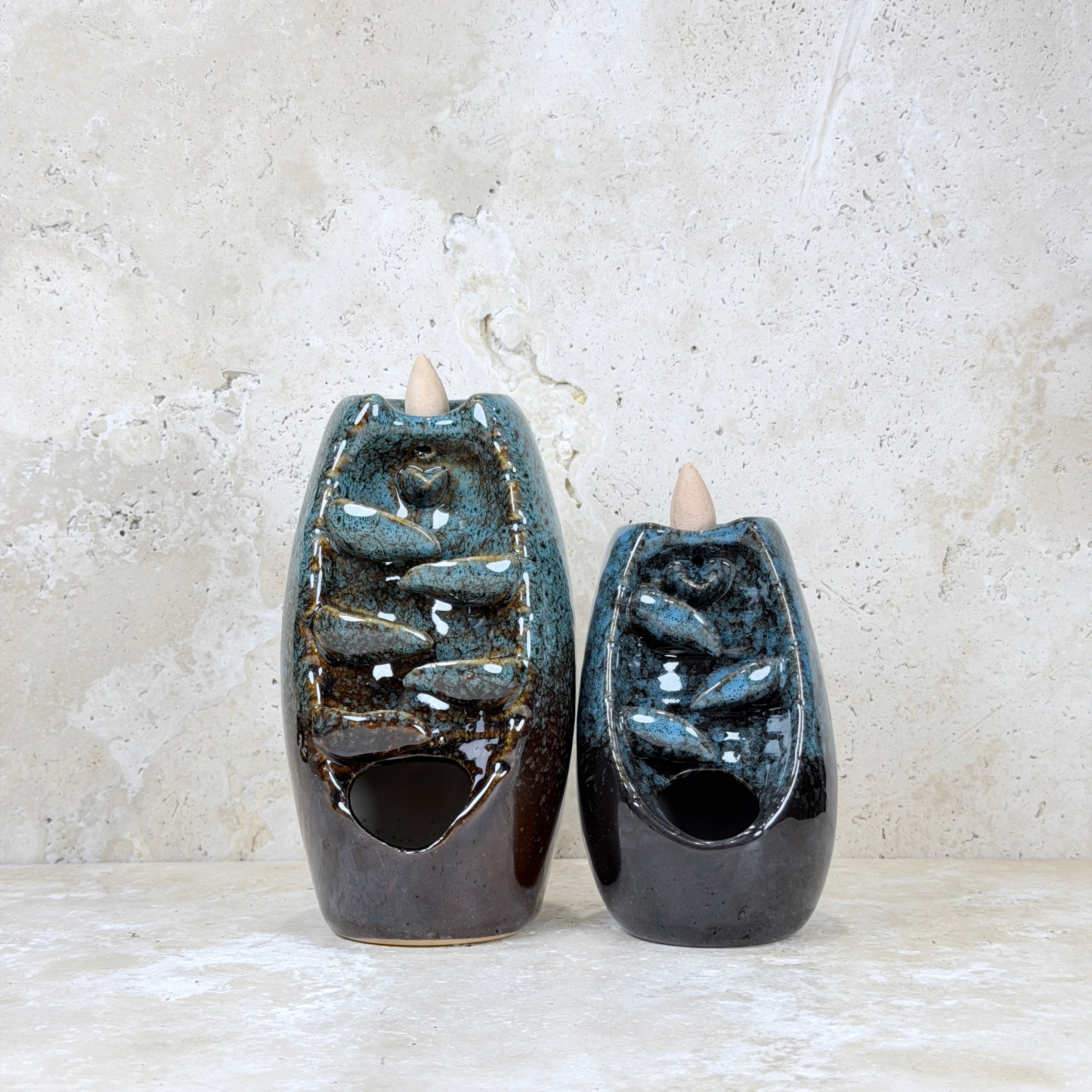 Blue Incense Waterfall Tower Backflow Burner