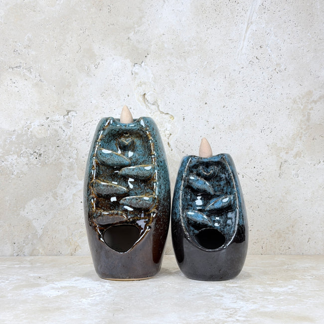 Blue Incense Waterfall Tower Backflow Burner