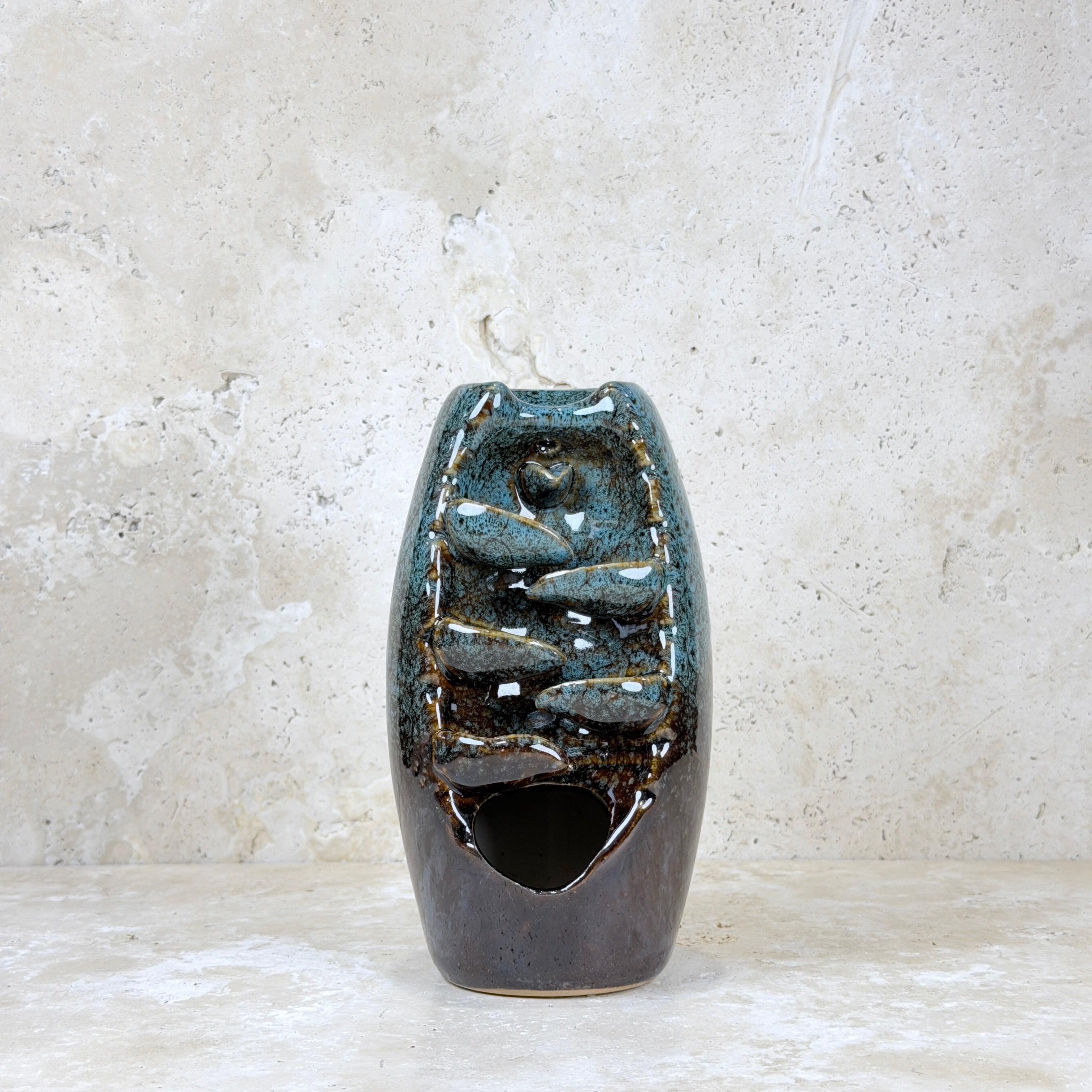 Blue Incense Waterfall Tower Backflow Burner